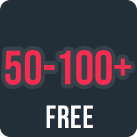 50 - 100+ gratis
