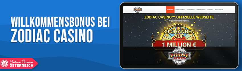 zodiac casino bonus