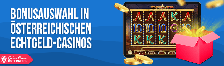 Bonusauswahl in den Austrian Casinos
